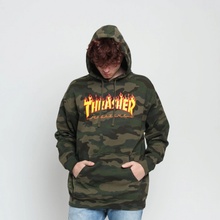 Thrasher FLAME Logo hoodie Forest Camo
