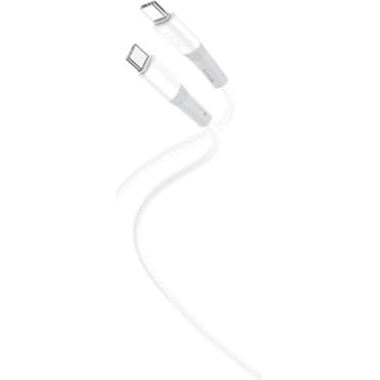 XO Кабел xo nb-q226b usb-c - usb-c, 1м, 60w, бял