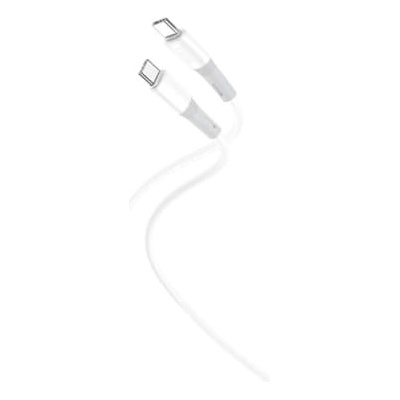 XO Кабел xo nb-q226b usb-c - usb-c, 1м, 60w, бял