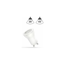 Wojnarowscy LED MR11 GU10 230V 2W SMD 45° teplá bílá 2700 3300K žluté světlo čočka