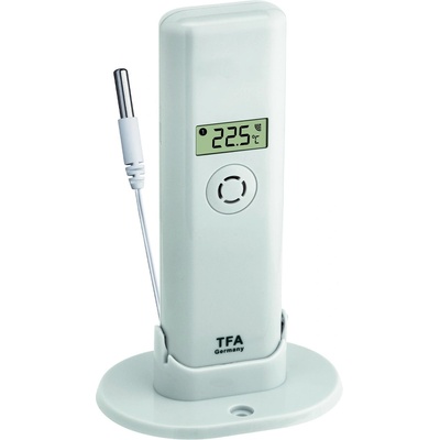 TFA Предавател за температура с дисплей TFA - WEATHER HUB, Pro функции, бял (30.3313.02)