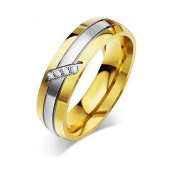 Šperky4U Ocelový prsten se zirkony OPR0055-D