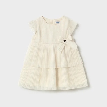 Image 1 of Mayoral Рокля тюл плисирана в цвят шампанско за бебе момиче Mayoral