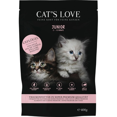 CAT’S LOVE 2х400г Junior Cat´s Love, суха храна за котки, с птиче месо