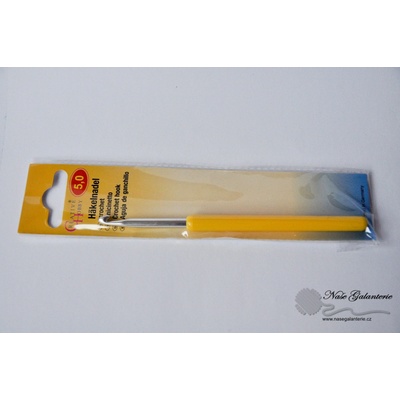 Háček pletací s plastovou ručkou 5 mm