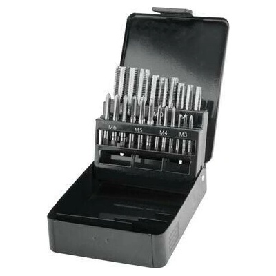 Závitníky, sada 21ks, M3-M4-M5-M6-M8-M10-M12