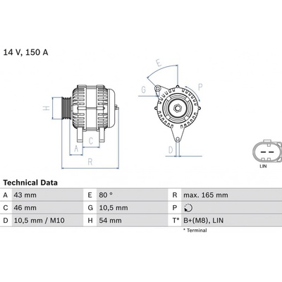 Alternátor BOSCH 0 986 081 400