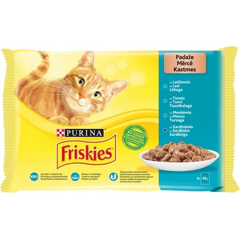 Friskies Purina Friskies Multipack Fish - с различни видове месо / риба тон, треска, сардина, сьомга /, хапки в сос 4 х 85 гр