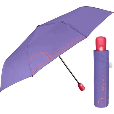Дамски сгъваем автоматичен Open-Close чадър Perletti Time 26413, Виолетов