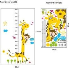 Veselá Stena Samolepka na stenu meter Žirafa Veľkosť: 155 x 88 cm