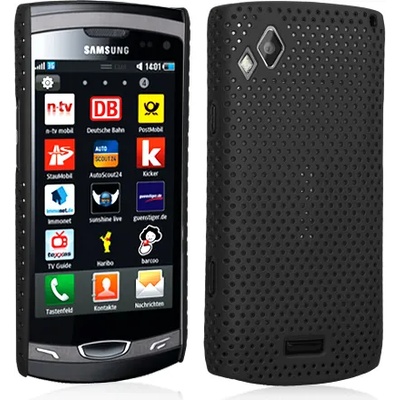 Samsung S8530 Wave II Твърд Капак Черен + Протектор