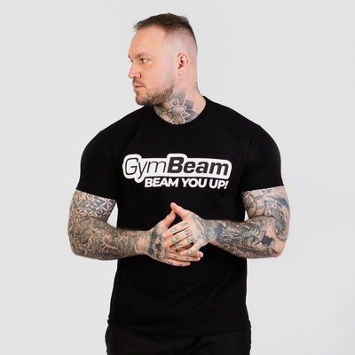 GymBeam tričko Beam čierna