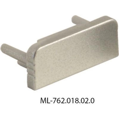ML-762.018.02.0 Koncovka bez otvoru pro PU, stříbrná barva, 1 ks