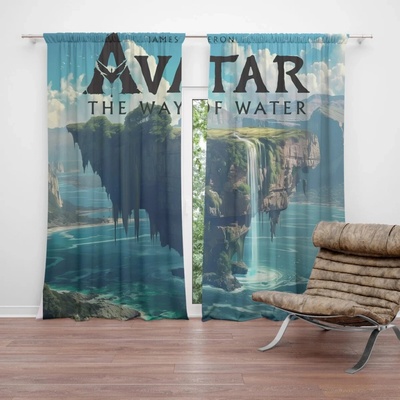 Sablio Závěs Avatar The Way of Water Plovoucí ostrov: 2ks 140x250cm