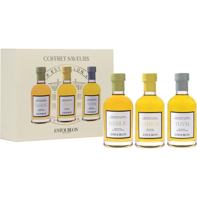 ESTOUBLON Подаръчен комплект, зехтин екстра върджин ароматизирани, 3 х 200 ml, Estoublon (EST010601)