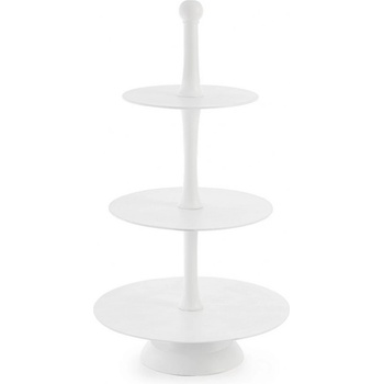 Bizzotto МАЛЕТ БЯЛА ДЕКОРАТИВНА СТОЙКА ЗА ТОРТИ 3 НИВА h82 (0184865)