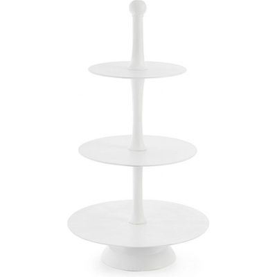 Bizzotto МАЛЕТ БЯЛА ДЕКОРАТИВНА СТОЙКА ЗА ТОРТИ 3 НИВА h82 (0184865)