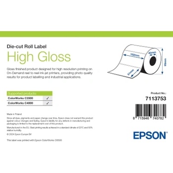 Image 1 of Epsonlabel Етикети Epson High Gloss, щанцовани етикети, 102 x 76 мм (1570 етикета) (7113759)