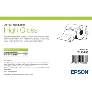 Epson Етикети Epson High Gloss, щанцовани етикети, 102 x 76 мм (1570 етикета) (7113759)