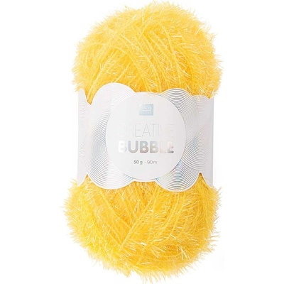 Rico design háčkovací příze na výrobu žínek Creative Bubble odstín 002 žlutá - 1 ks