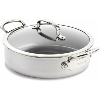 GreenPan Premiere nerezový kastról s keramickým povrchom s pokrievkou, 26 cm CC003820-001