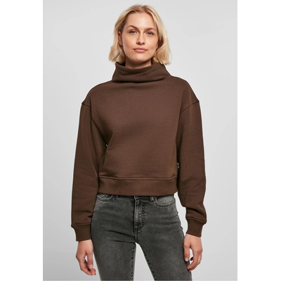 Urban Classics Дамски суичър с висока яка в кафяв цвят Urban Classics UB-TB5420-00075 - Кафяв, размер 3XL