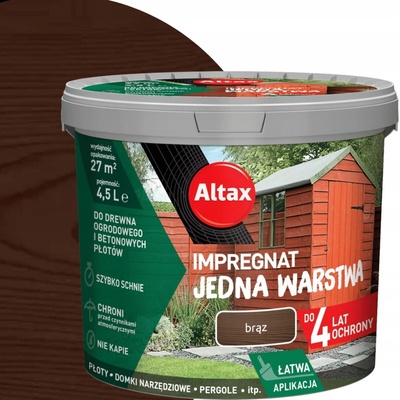 Impregnace na dřevo Altax Jedna vrstva, hnědá, 6 l