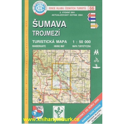 Šumava Trojmezí mapa 1:50 000 č. 66