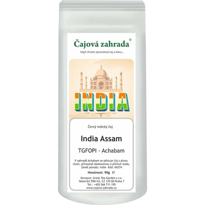 Čajová zahrada India Assam TGFOPI Achabam černý čaj 1 kg