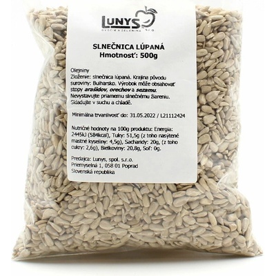 LUNYS Slnečnica lúpana surová 500 g