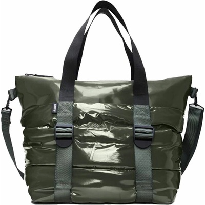 Puffer Mix Tote Bag Mini zelená čierna zelená Rains