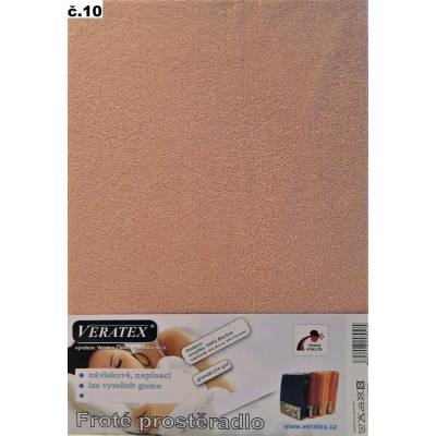 VERATEX Froté prostěradlo starorůžové 90x200/40
