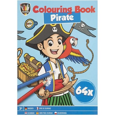 Moxy Книжка за оцветяване Пират, А5, 64 страници (5525100171)