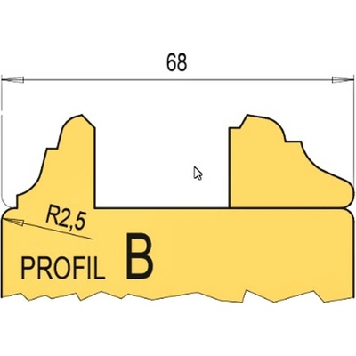 Sada nožů B pro hlavičku B-80 na dveře (profil + kontra profil)