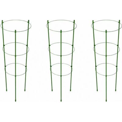 DIVODV 27930 Kruhová opora pro rostliny 90 cm, 3 kruhy, sada 3 ks, zelená – Zboží Dáma