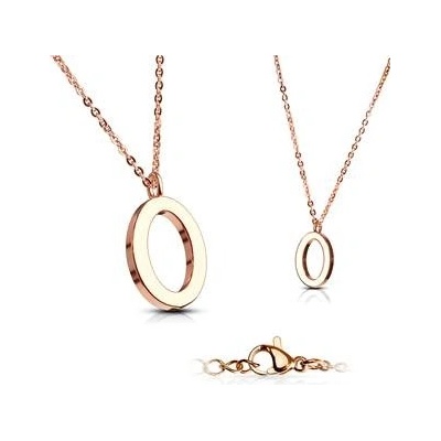 Šperky4U Zlacený ocelový řetízek s přívěškem iniciála OPD0231-O