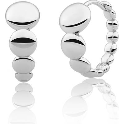 Sparkling Jewels Originálne strieborné kruhy EAS33