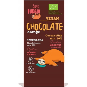 Super Fudgio Čokoláda s kokosovým mliekom a pomarančom BIO 80 g