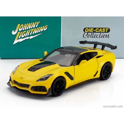 Johnny lightning Chevrolet Corvette Zr1 2019 Žlutá Černá 1:24