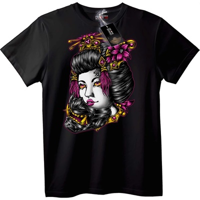 NOONEBRAND Тениска с Гейша Skull - XL, Black