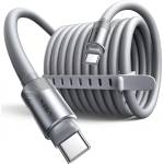 Lisen Кабел за данни Lisen L115 (YL0126010031) - Type-C към Type-C, бързо зареждане, 100W, 480Mbps, алуминиева сплав, силикон, 3m - Сив