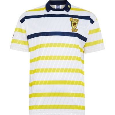 Score Draw Футболна фланелка Score Draw Men's Scotland '90 Away Retro Football Shirts - White