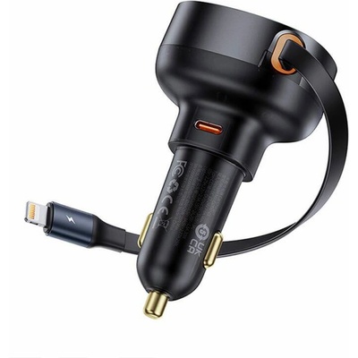 Baseus Зарядно устройство за кола Baseus Enjoyment Pro, 55W, С Lightning кабел, Черен - 40495