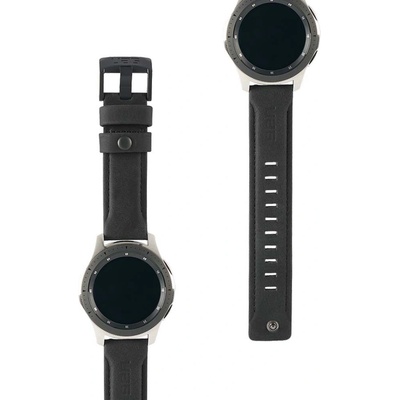Urban Armor Gear Кожена (естествена кожа) каишка за Samsung Galaxy Watch 46mm и други часовници (22мм) - Urban Armor Gear Leather Strap (черен) (29180B114040)