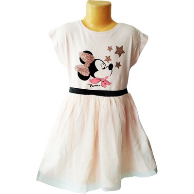 Sun City dívčí šaty Minnie s hvězdami tylové růžové