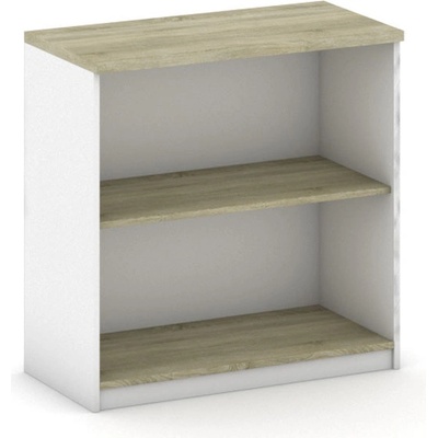 Mirelli, Kancelářský regál 800 x 400 x 800 mm, bílá/dub sonoma – Zboží Dáma