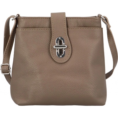 Dámská kožená crossbody kabelka taupe ItalY Laira taupe