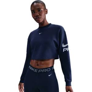 Nike Блуза w np df flc crew tt grx (hv3591-410)