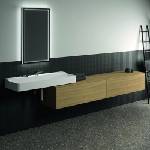 Ideal Standard Долен шкаф Ideal Standard Atelier Conca, светло дъбово покритие, 2 чекмеджета с плот 240 см (T4335Y6)