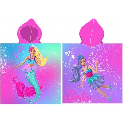 Carbotex dětské pončo Barbie Duhová Mořská Panna 50 x 115 cm